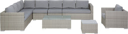 Beliani XXL - Loungeset voor 8 - Grijs - PE rotan