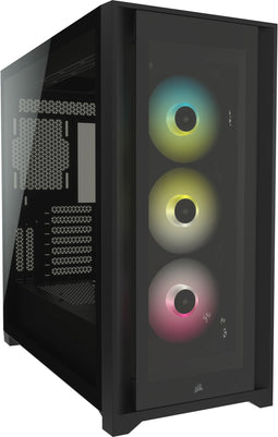 Corsair iCUE 5000X RGB - ATX Behuizing - 4x Gehard Glas - Zwart