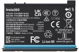 Insta360 CINSBBMA - X4 Batterij - 2290mAh - 135 minuten opname