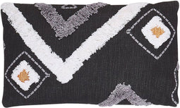 VIBURNUM - Sierkussen - Zwart - 30 x 50 cm - Katoen