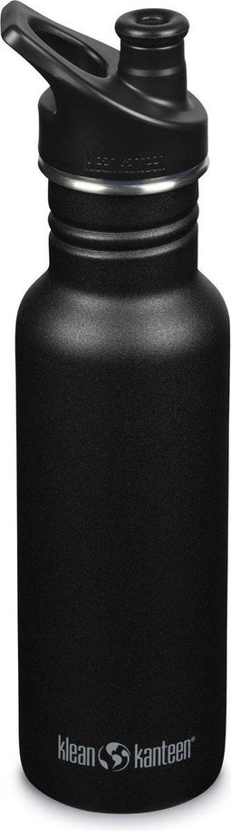 Klean Kanteen Classic Narrow Drinkfles met sportcap - 532ML - RVS - Zwart