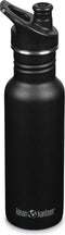 Klean Kanteen Classic Narrow Drinkfles met sportcap - 532ML - RVS - Zwart