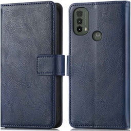 iMoshion Hoesje Geschikt voor Motorola Moto E40 / Moto E30 Hoesje Met Pasjeshouder - iMoshion Luxe Bookcase - Donkerblauw