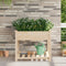 vidaXL - Tuinplanter - met - Rek - 90x90x76 - cm - Massief - Vurenhout