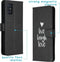 iMoshion Hoesje Geschikt voor Samsung Galaxy A51 Hoesje Met Pasjeshouder - iMoshion Design Softcase Bookcase - Wit / Zwart / Live Laugh Love