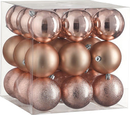 House of Seasons - Kerstballen Set - Onbreekbaar - Fuchsia - Ø6 cm (27 stuks)