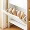 SoBuy FSR183-WN - Schoenenkast - 4 Kleppen 3 Open Vakken - Wit