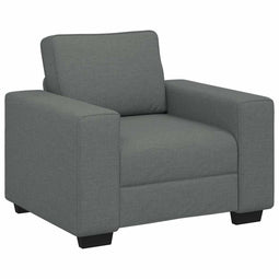 vidaXL - Fauteuil - 60 - cm - stof - donkergrijs