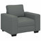 vidaXL - Fauteuil - 60 - cm - stof - donkergrijs