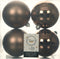 Decoris Kerstballen - 4 stuks - kunststof - walnoot bruin - 10 cm