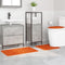vidaXL - 3-delige - Badmatset - Oranje - Polypropeen - Antislip
