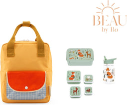 Sticky lemon rugzak + A little lovely company back to school set Bosvriendjes