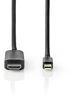 Nedis CCGB37604BK20 - HDMI Kabel - Mini DisplayPort naar HDMI - 200cm - Zwart