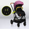 Lionelo Riya - Kinderwagen 2 in 1 - Wieg + Wandelwagen - XXL Zonnekap - Verstelbare Rugleuning - Roze Violet