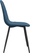 vidaXL - Eetkamerstoelen - 2 - st - fluweel - blauw