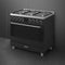 SMEG B91GMMBNLK2 - Gasfornuis - 90 cm - 6 branders - Mat zwart