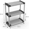 Kunststof plank - TOOD - 3 planken - Belasting 80 kg per plank - 80x40x85 cm - Zwart/grijs