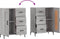 vidaXL - Dressoir - 69,5x34x90 - cm - bewerkt - hout - grijs - sonoma - eikenkleurig