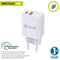 Muvit for Change - Oplader - 20 W Quick Charge 3.0 - Wit