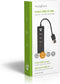 Nedis UHUBCU2340BK - USB Hub - 3x USB 2.0 type-A met SD/microSD-kaartlezer - Zwart