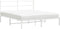 vidaXL - Bedframe - met - hoofdbord - metaal - wit - 150x200 - cm
