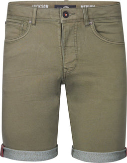 Petrol Industries - Heren Jackson Gekleurde Denim Short Coconut - Groen - Maat M