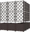 vidaXL - Tuinplanner - met - Trellis - - - 5 - stuks - - - Bruin - - - 120x120x143 - cm