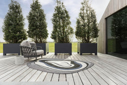 Brink en Campman - Brink en Campman Habitat Aura Grey Outdoor 477304 Vloerkleed - 200x280 - Ovaal - Buiten,Laagpolig Tapijt - Modern - Meerkleurig