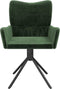 vidaXL - Eetkamerstoelen - draaibaar - 2 - st - fluweel - donkergroen