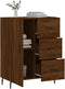 vidaXL - Dressoir - 69,5x34x90 - cm - bewerkt - hout - bruin - eikenkleur