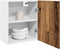 vidaXL - Hangkast - 50x31x60 - cm - bewerkt - hout - oud - houtkleurig