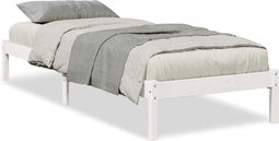 vidaXL - Bedframe - extra - lang - zonder - matras - grenenhout - wit - 90x210 - cm
