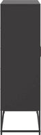 vidaXL - Hoge - kast - 68,5x38,5x123,5 - cm - staal - zwart