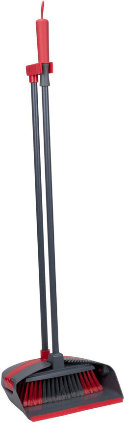 Dirt Devil Stoffer en blik - lange steel 92 cm - schuin afgesneden haren - antraciet