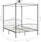 vidaXL - Hemelbedframe - metaal - grijs - 160x200 - cm