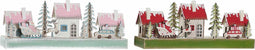 Kerstversiering DKD Home Decor Hout Huis (2 pcs) (30 x 6 x 12 cm)