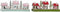 Kerstversiering DKD Home Decor Hout Huis (2 pcs) (30 x 6 x 12 cm)