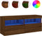 vidaXL - Tv-wandmeubel - met - LED-verlichting - 100x30x40 - cm - bruineikenkleur