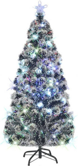 vidaXL - Kerstboom - met - LED - en - standaard - 180 - cm - glasvezel