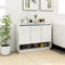 vidaXL - Dressoir - 97x31x75 - cm - bewerkt - hout - wit
