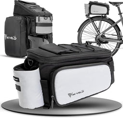 MIVELO Fietstas - Waterdicht - Volledig Reflecterend - 20 liter - Zilvergrijs