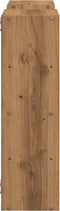 vidaXL - Wandschap - 96x18x60 - cm - bewerkt - hout - artisanaal - eikenkleurig