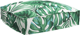 vidaXL - Ligbedkussen - met - bladerenpatroon - 50x50x12 - cm - Oxford - stof