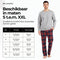 Milanoro - Set van 2 katoenen pyjamabroeken - Bordeaux geruit - XL (2 stuks)