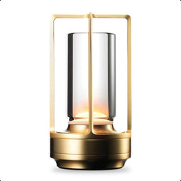 Goliving Tafellamp - Oplaadbaar - Draadloos dimbaar - Goud - 17.5 cm