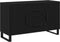vidaXL - Dressoir - Zwart - Eiken - 100x36x60 - cm - Geengineerd - Hout