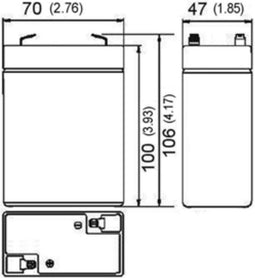 GAB-A04 replica batterij geschikt voor kernweegschalen GAB-N, CFS, CPB-D / N, RPB-D