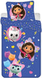 Gabby's Dollhouse Dekbedovertrek, Pandy & Mercat - Eenpersoons - 140 x 200 + 63 x 63 cm - Polyester