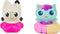 Gabby's Poppenhuis - Gabby Girl katten-waterspuiters Meerminkat en Pandy Poek - drijvend badspeelgoed