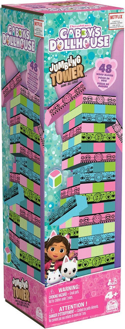 Gabby's Poppenhuis - Jumbling Tower - Blokkentoren Spel met 48 houten blokjes - Gabbys Poppenhuis